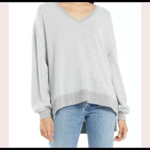 Z supply Heather grey cozy v-neck modern weekender